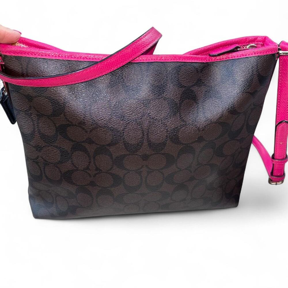 Coach brown and pink crossbody - Picture 4 of 7